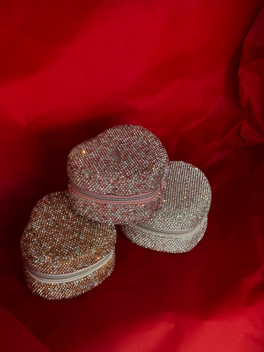 Crystal Heart Jewelry Case