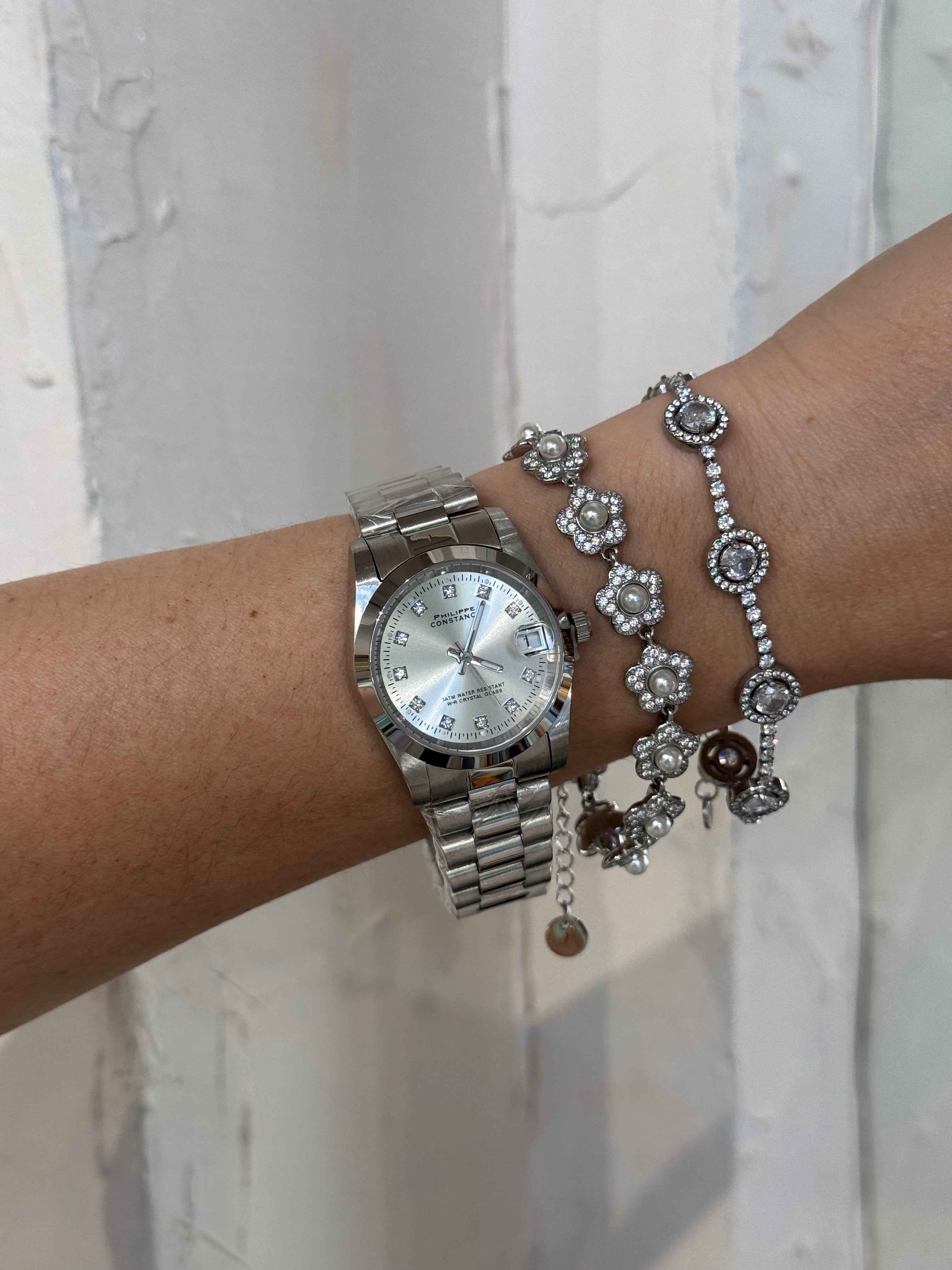 Verona Silver (medium) - Αδιάβροχο Premium Ρολόι Stainless Steel