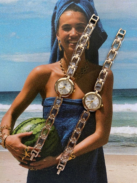 Sunset chain -Ρολόι από 100% Χειρουργικό ατσάλι ✨