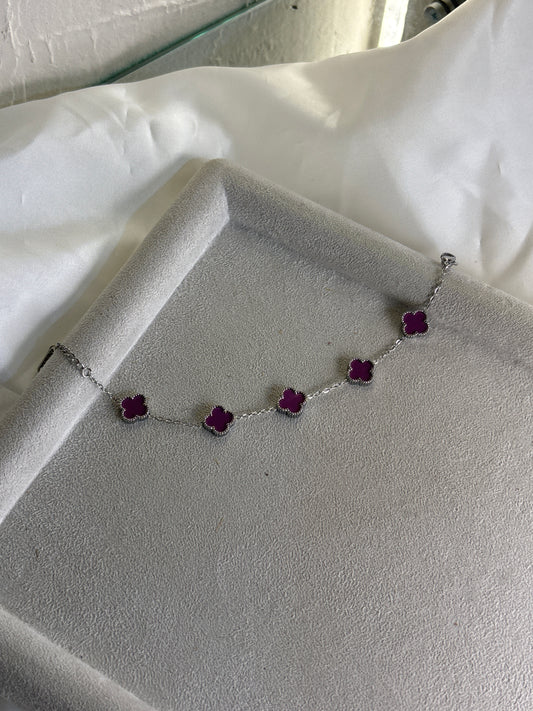 Flowerlike purple silver