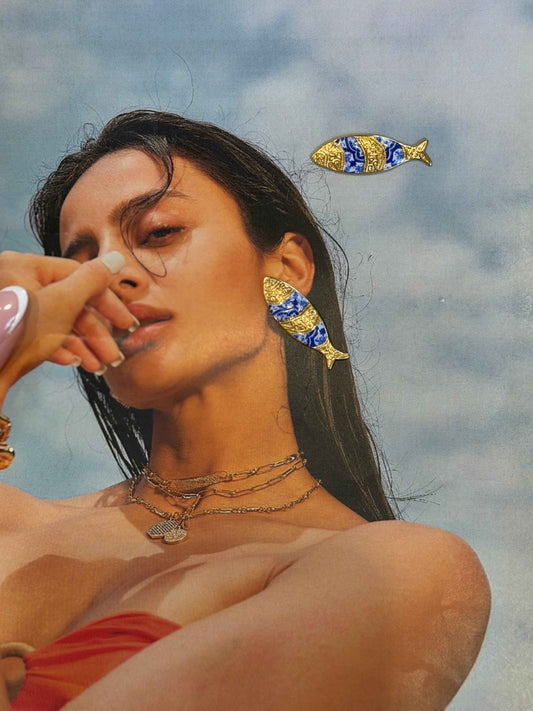 Ariel Gold Fish – Ατσάλινα Σκουλαρίκια Ψαράκια