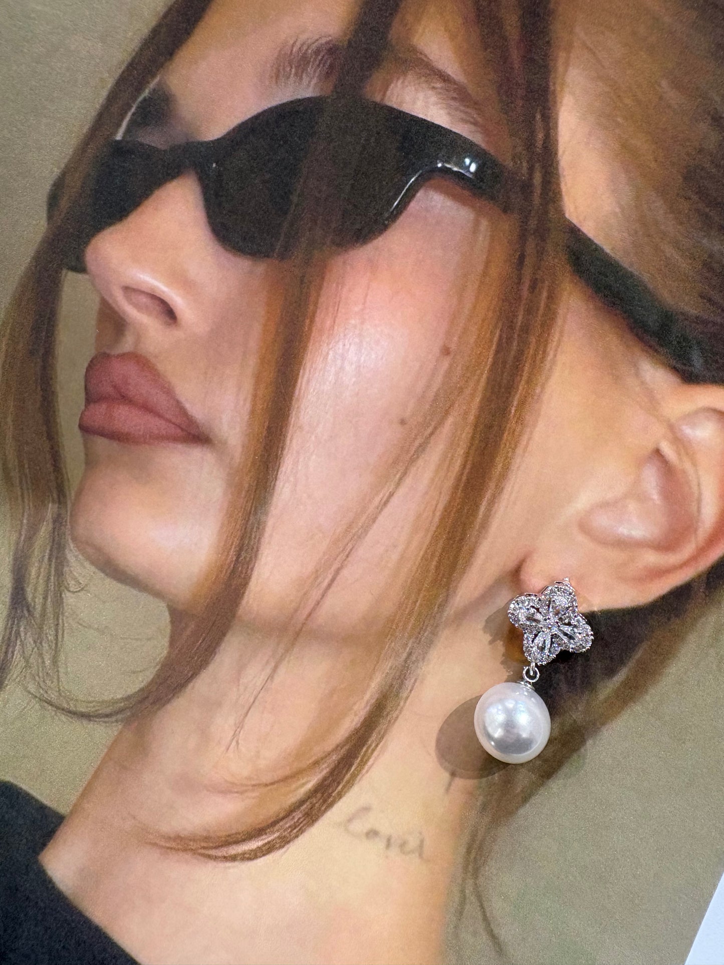 Crystal Bloom Pearl Drop