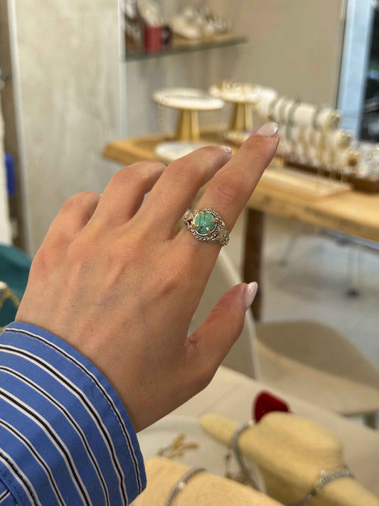 Native Turquoise – Δαχτυλίδι Ασήμι 925