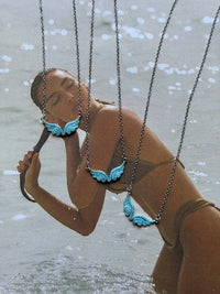 HEAVENLY BLUE WINGS 🧿Ανθεκτικός Ορείχαλκος