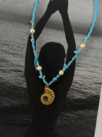 Turquoise Nautilus – Κολιέ Stainless Steel