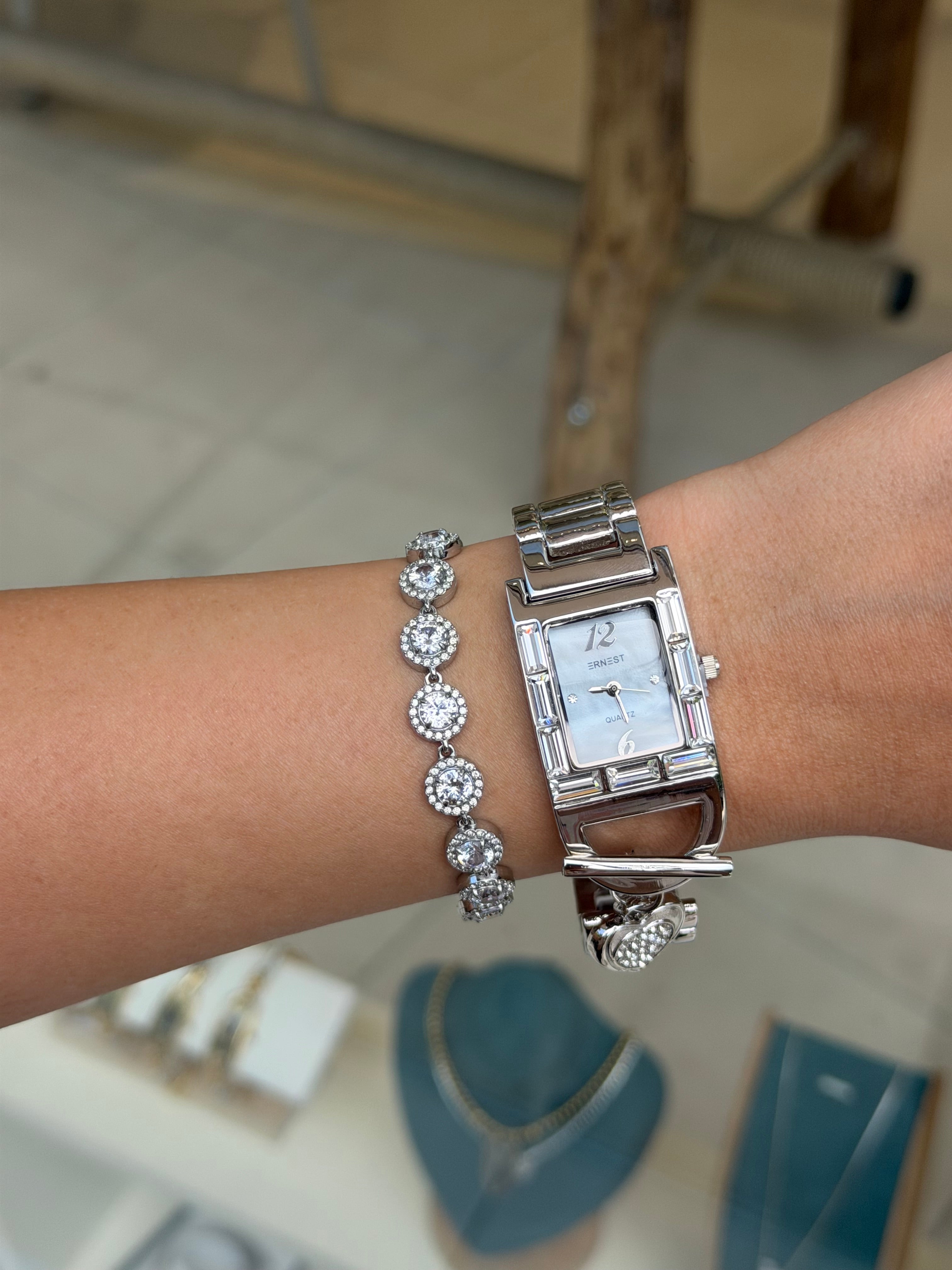Silver Élise Watch - Ανθεκτικός Ορείχαλκος