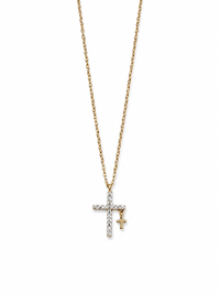 Duchess Florence Cross – Ατσάλινο χρυσό κολιέ