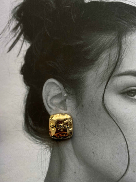 “Take your chance”-σκουλαρίκι stainless steel