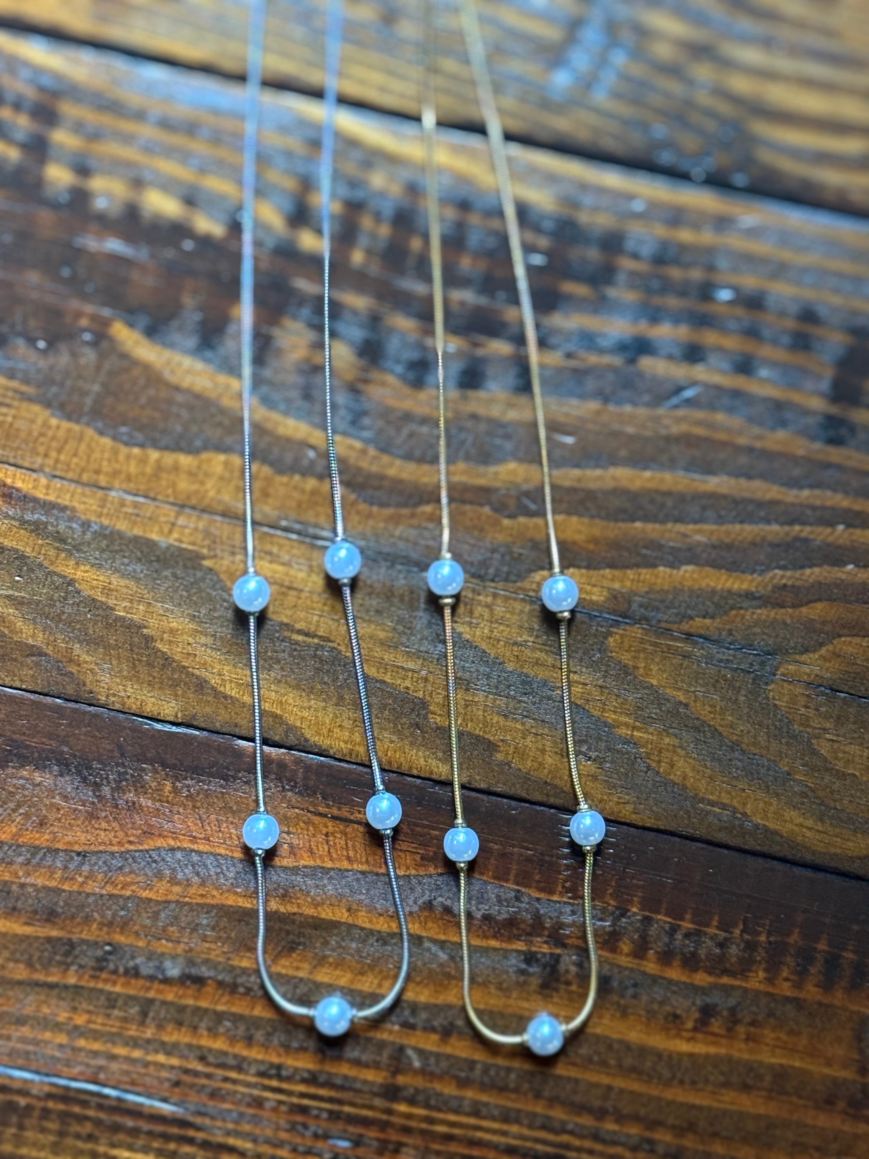 Pearl Bliss – stainless steel necklace