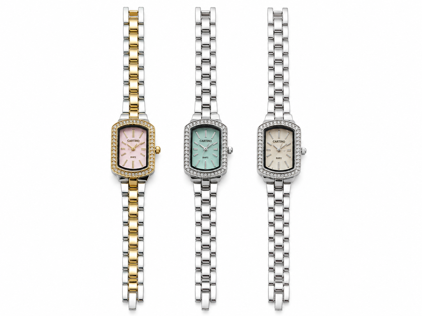 "Château Classique" – Triptych steel watch of timeless elegance