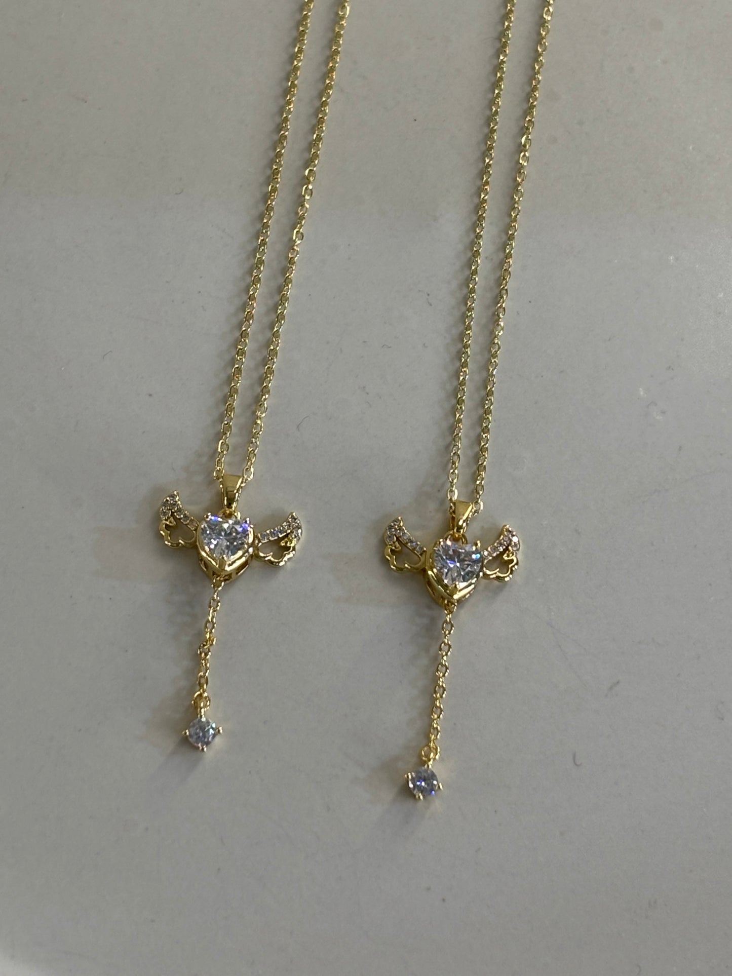 Κολιέ χρυσό ατσάλινο με καρδιά κρεμαστό