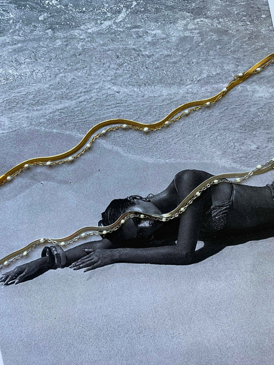 Pearl Wave” Ατσάλινη Αλυσίδα Ποδιού