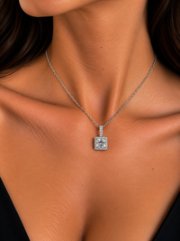 ROYAL SQUARE NECKLACE - Κολιέ Από Ανοξείδωτο Ατσάλι