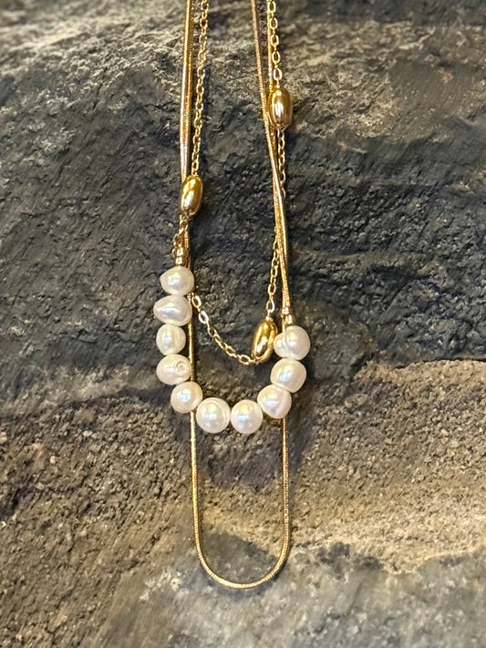 Crystal Ripples – κολιέ stainless steel