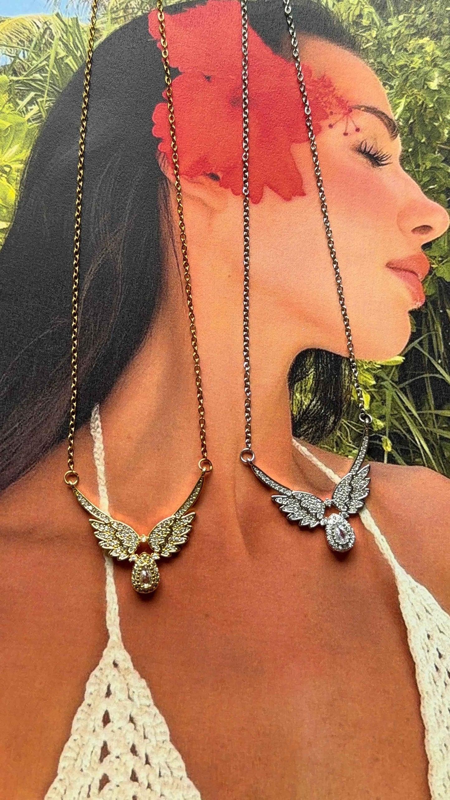 Celestial Wings Ατσάλινο Κολιέ ✨🪽