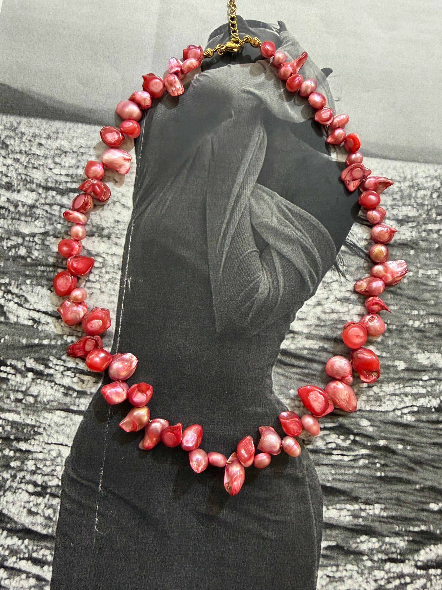 Cherry kiss necklace - Αληθινά Μαργαριτάρια