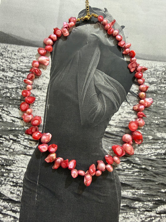 Cherry kiss necklace - Αληθινά Μαργαριτάρια