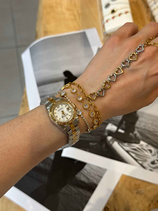 Antoinette Two-Tone (small)– Αδιάβροχο Premium Ατσάλινο Ρολόι Stainless Steel
