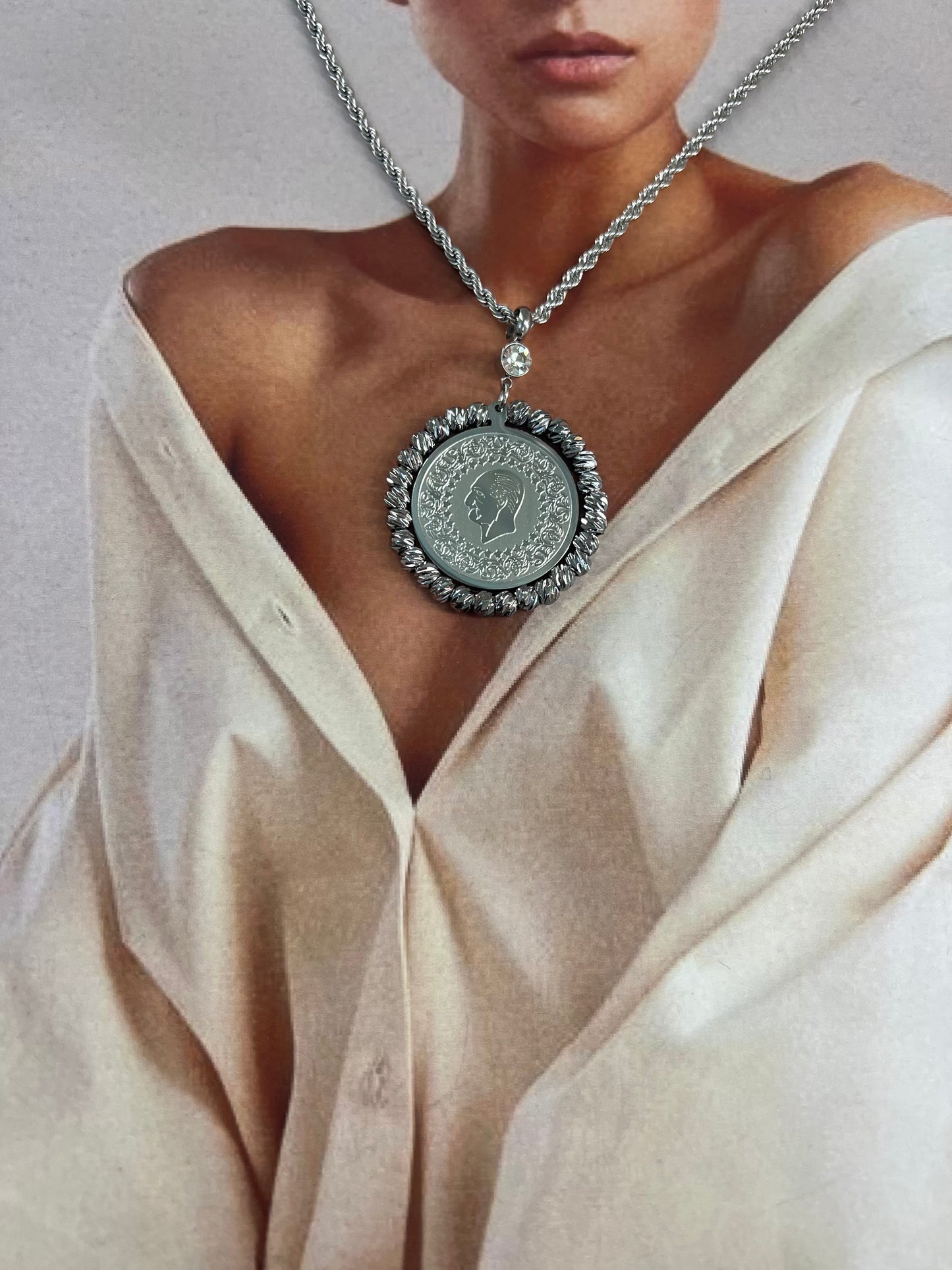 Athena Coin - κολιέ stainless steel