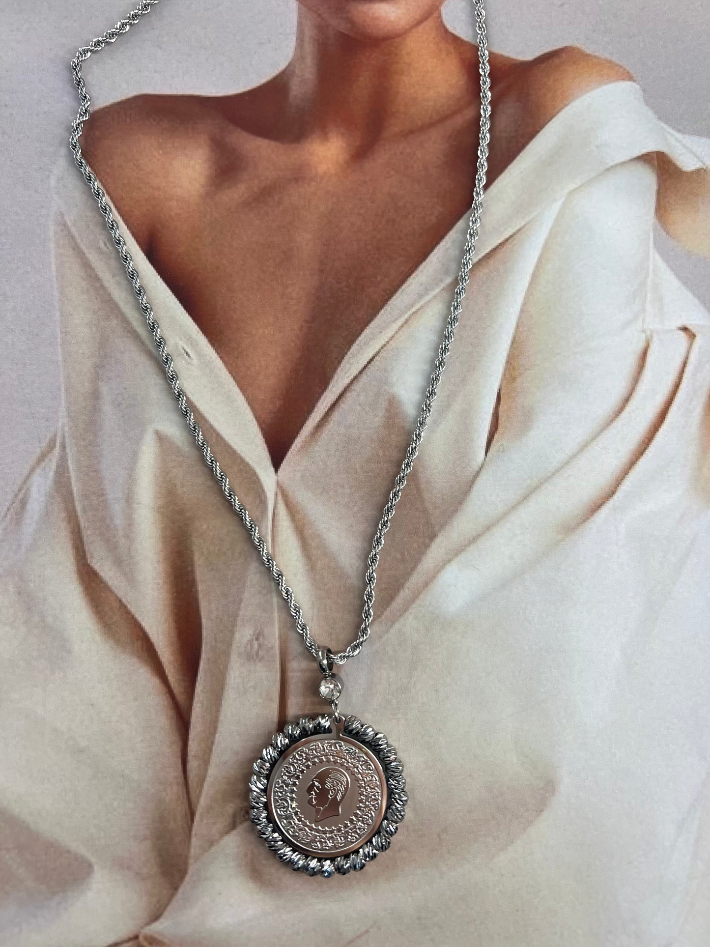 Athena Coin - κολιέ stainless steel