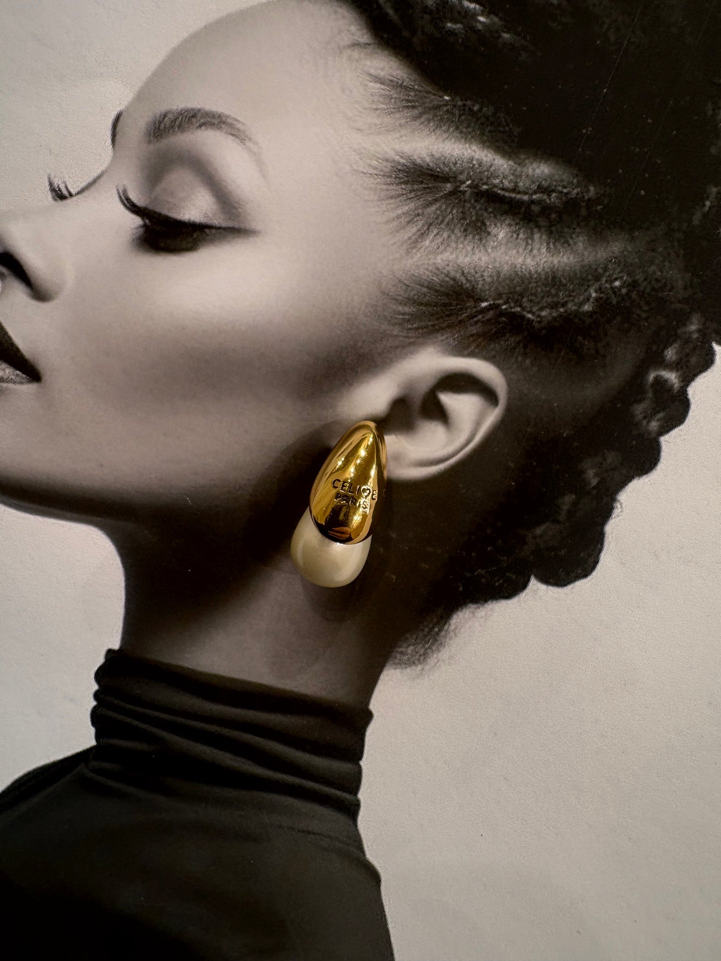 Golden Muse Drop-σκουλαρίκι ανθεκτικός ορείχαλκος