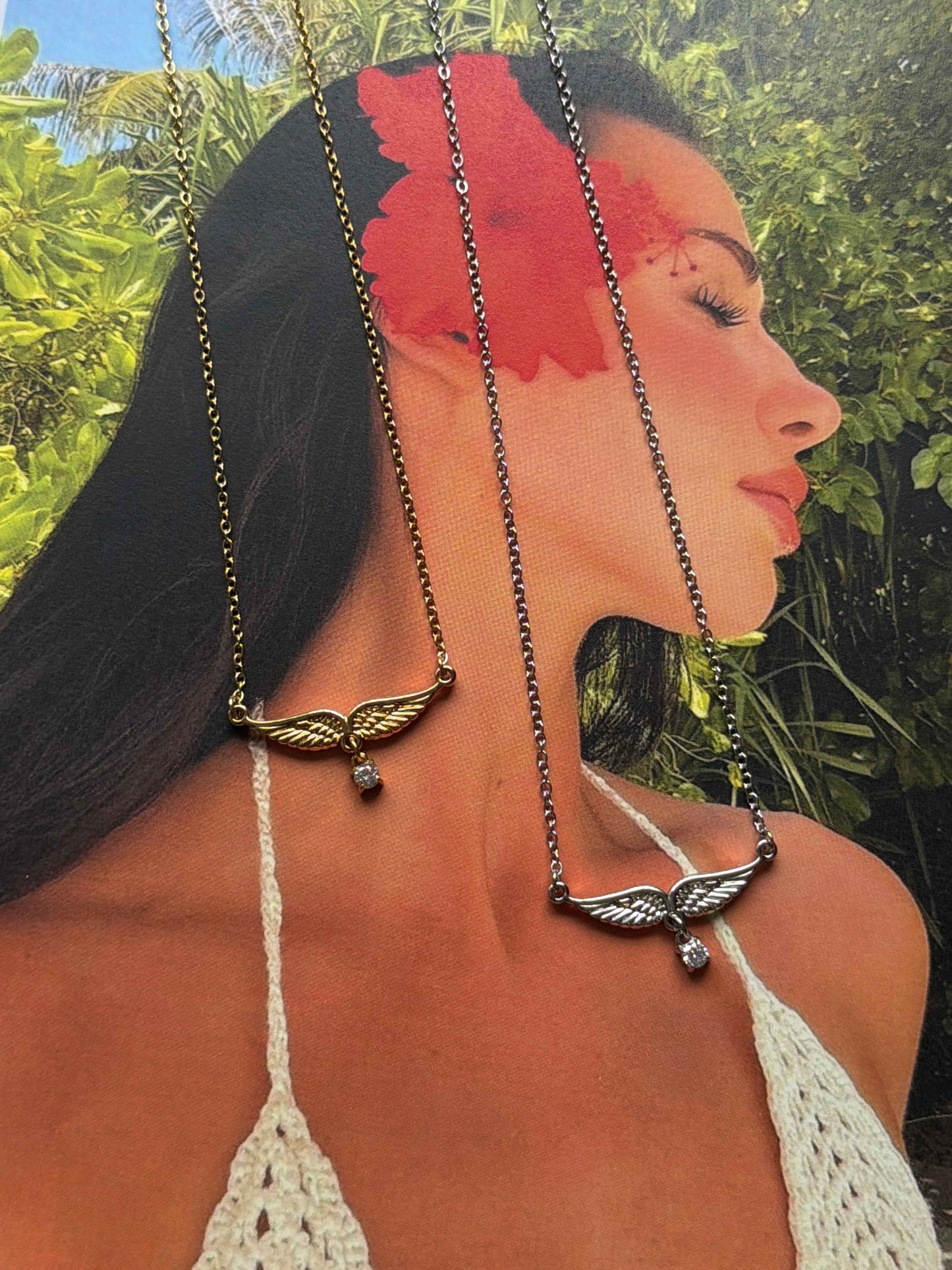 Angel Kiss Ατσάλινο Κολιέ ✨🪽