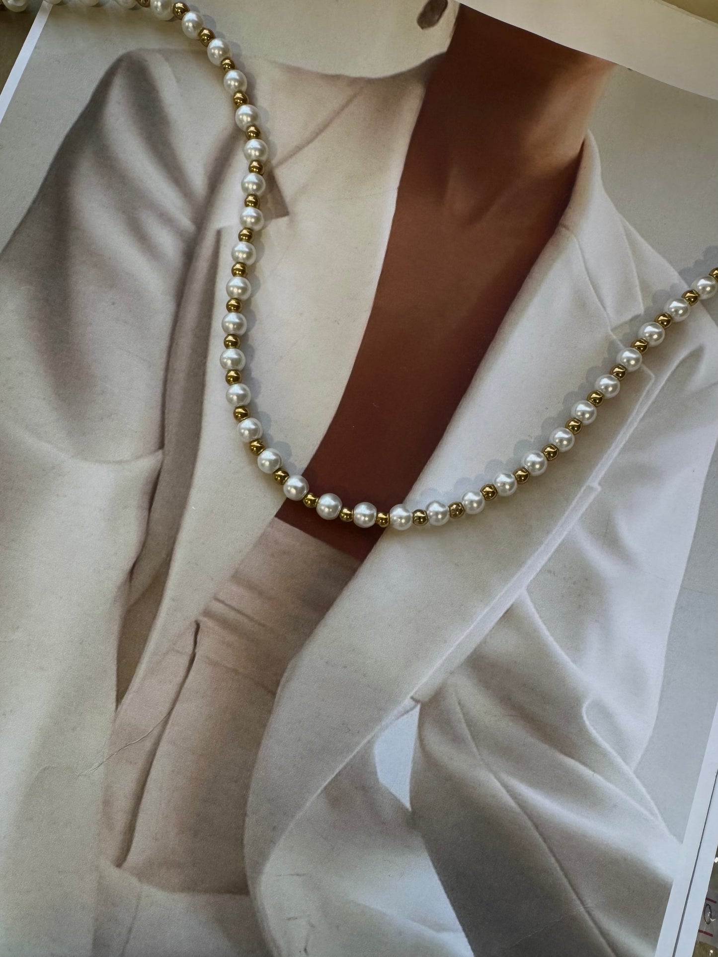 Luminous Pearl (μεσαίο) – Κολιέ Stainless Steel