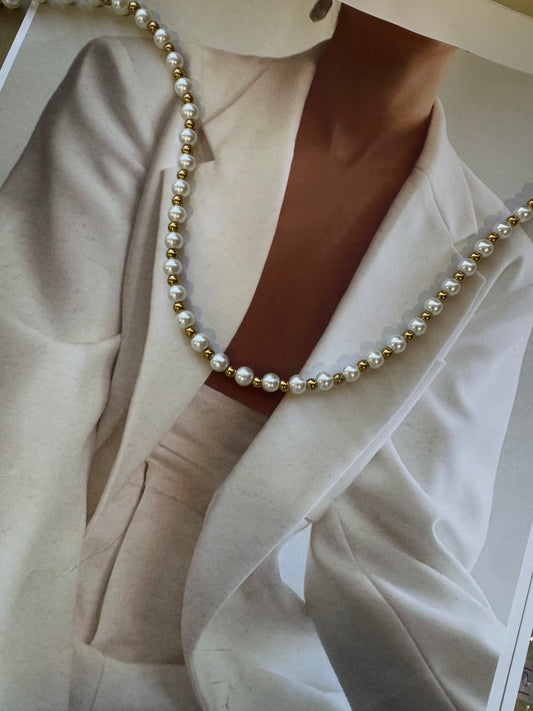 Luminous Pearl (μεσαίο) – Κολιέ Stainless Steel