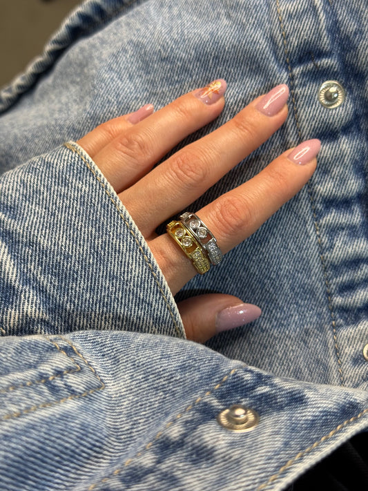 Dual Gleam-δαχτυλίδι stainless steel