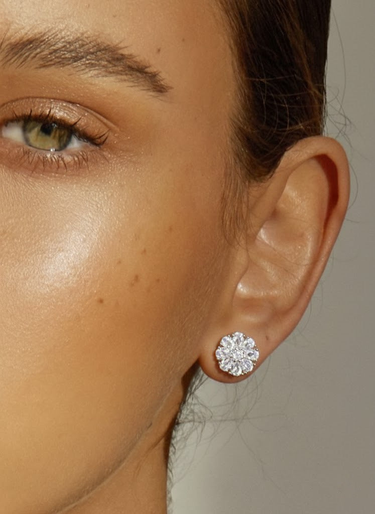 Lunaria Bloom-σκουλαρίκια stainless steel