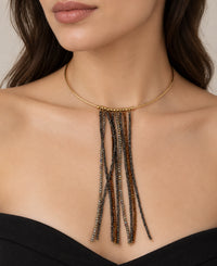 Ètincelle crystal – stainless steel κολιέ