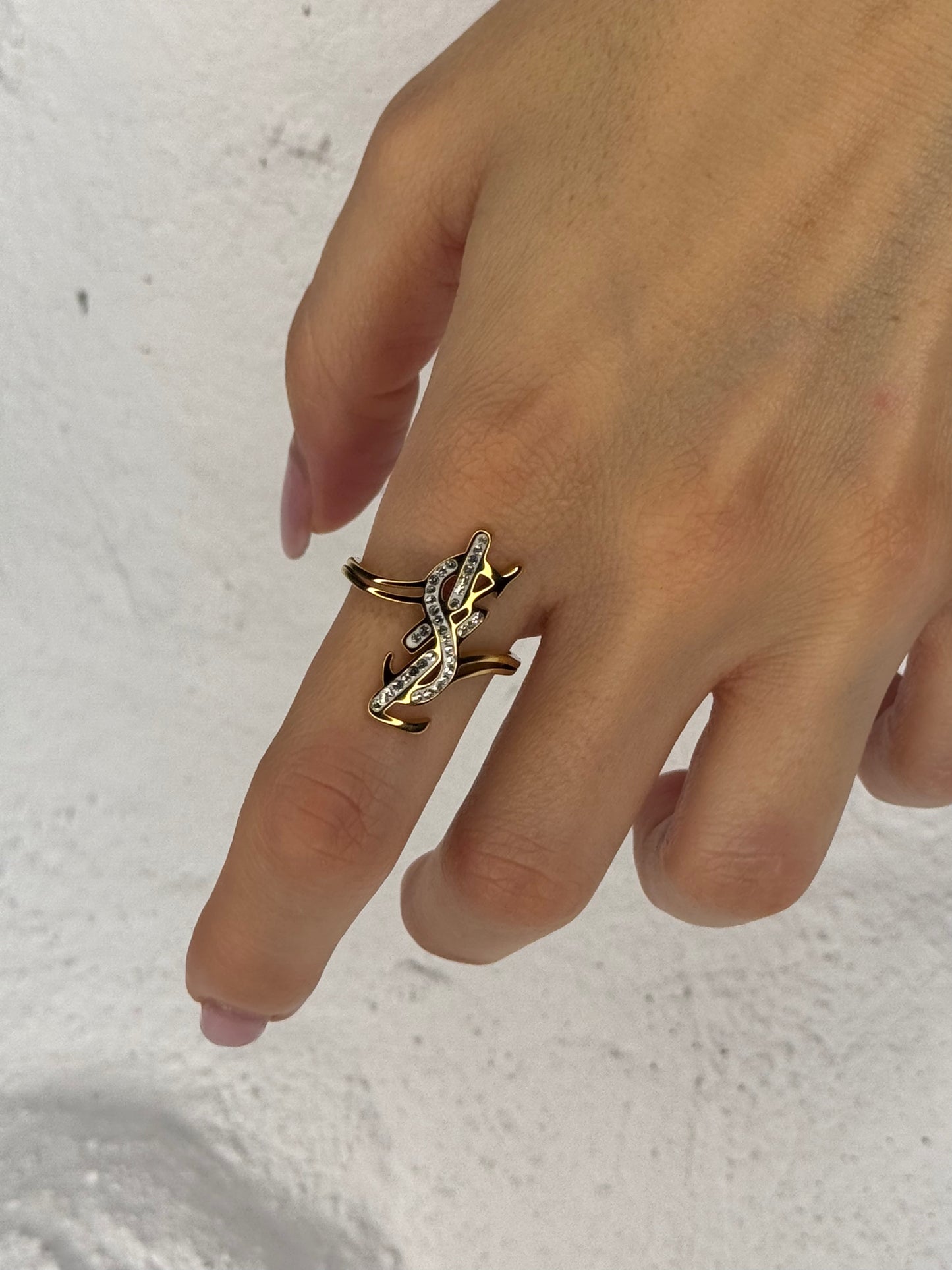 Flare Motion gold– δαχτυλίδι stainless steel