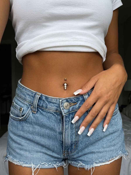 Triple Crystal - Σκουλαρίκι Αφαλού Surgical Steel