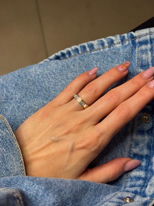 Unity Link gold-δαχτυλίδι stainless steel