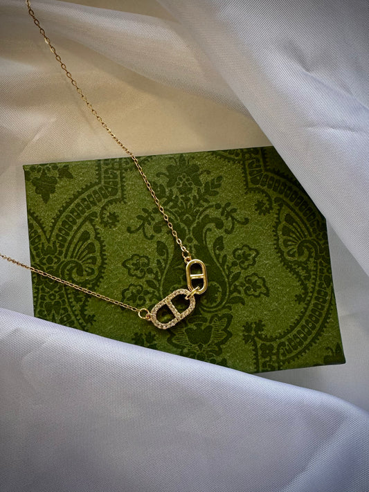 “Stellar Glow” - ατσάλινο χρυσό κολιέ