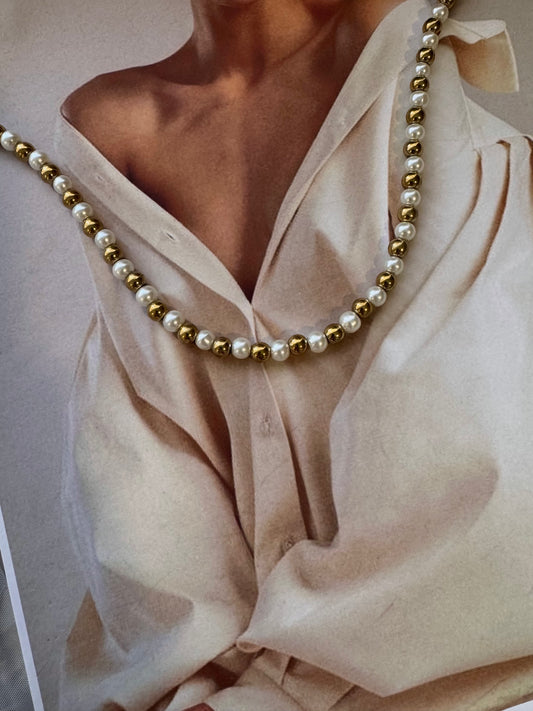 Majestic Pearl (μεσαίο)– Κολιέ Stainless Steel