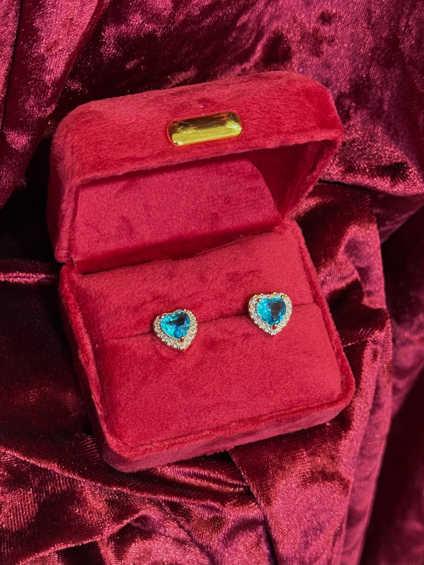 Aqua Heart – σκουλαρίκια ανθεκτικός ορείχαλκος