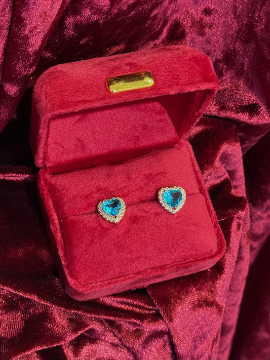 Aqua Heart – σκουλαρίκια ανθεκτικός ορείχαλκος