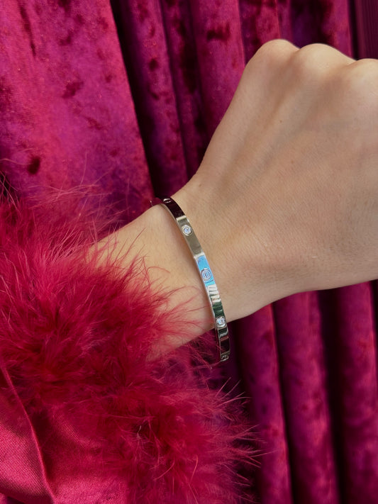 Minimal Crystal -χειροπέδα stainless steel