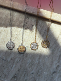 Kika’s Necklace Ατσάλινο Κολιέ Κωνσταντινάτο διπλής όψης