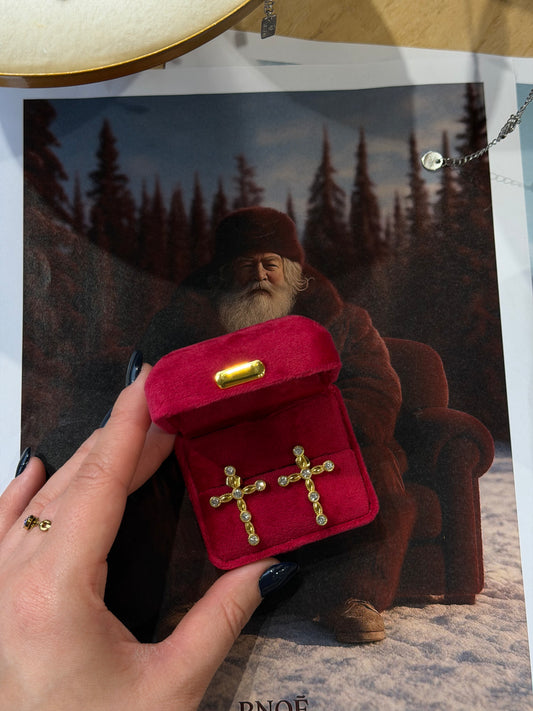 Santa Claous earrings ✨🎅🏻-σκουλαρίκια stainless steel