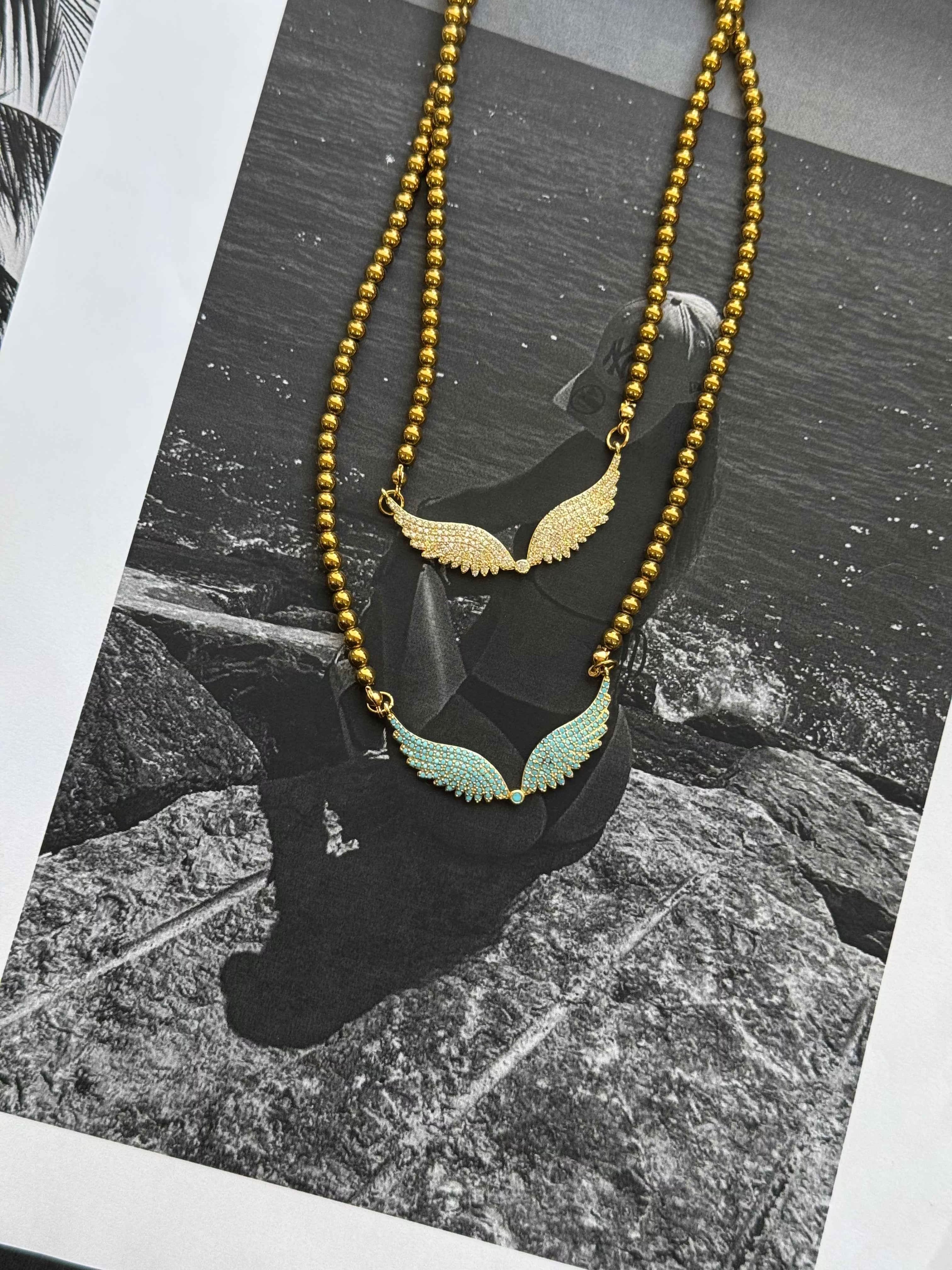 Beaded Wings – Κολιέ Stainless Steel