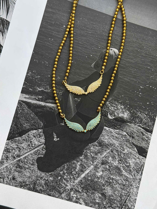 Beaded Wings – Κολιέ Stainless Steel