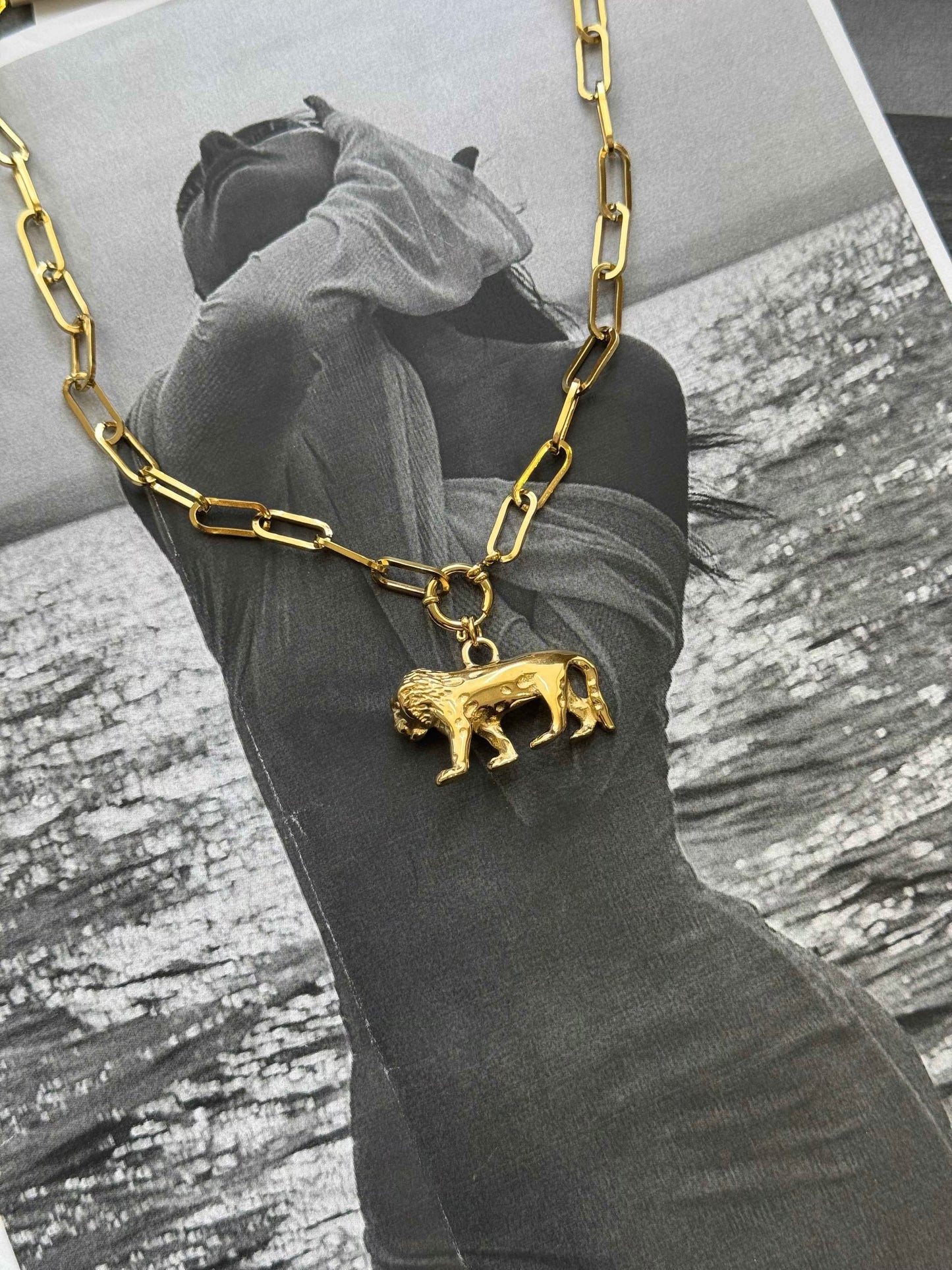 Golden Lion – Κολιέ Stainless Steel