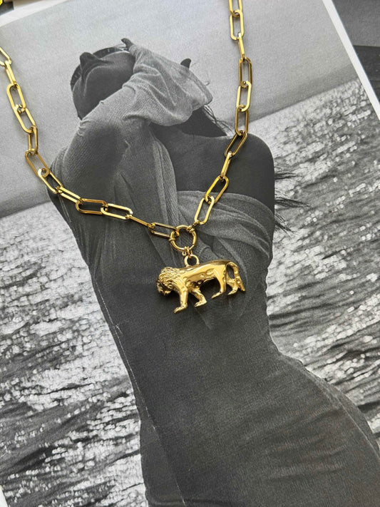 Golden Lion – Κολιέ Stainless Steel