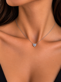 SPARKLING HEART NECKLACE - Κολιέ Από Ανοξείδωτο Ατσάλι