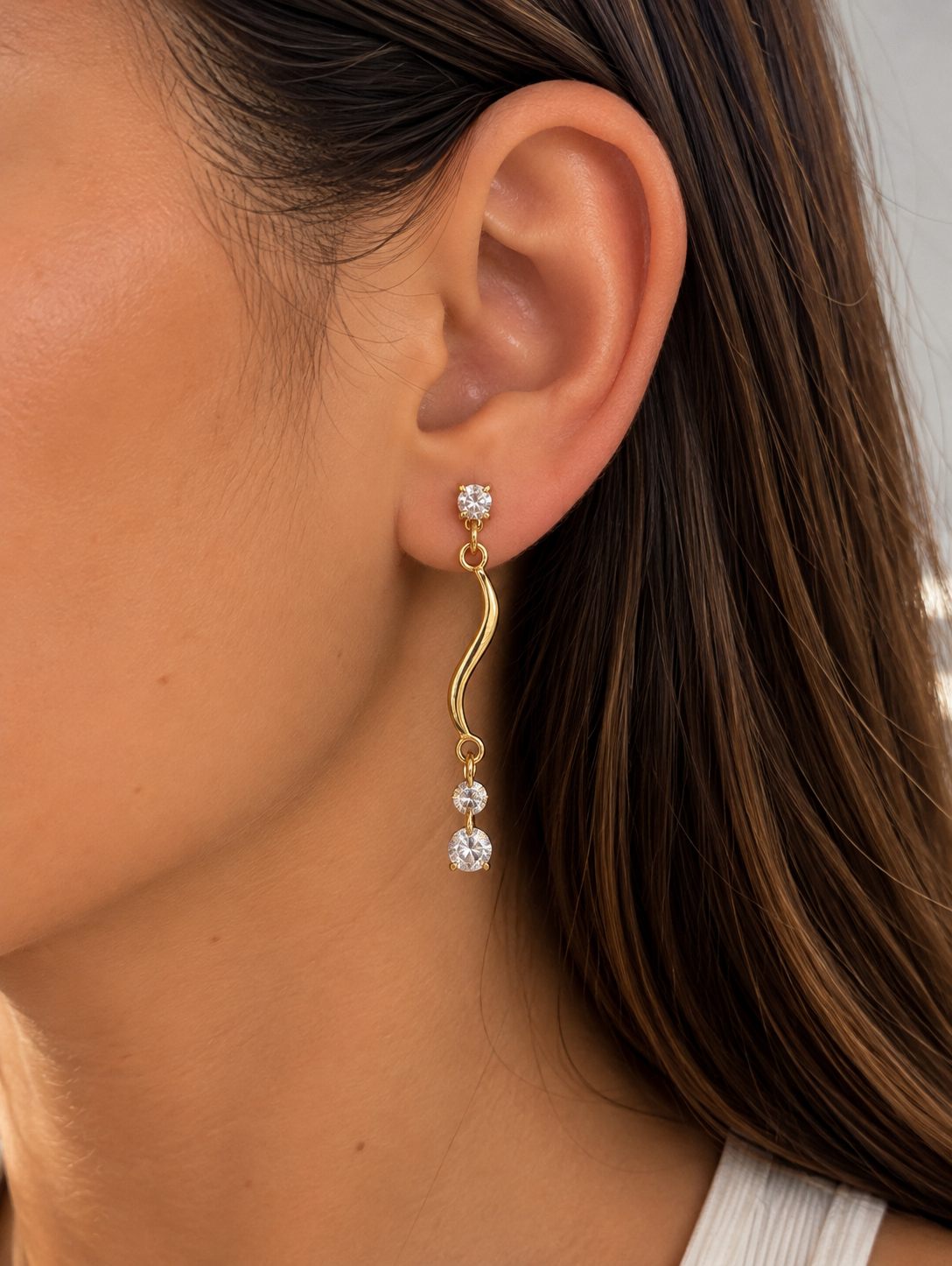 ÉLÉGANCE WAVE EARRINGS ✨- Σκουλαρίκια Από Ανοξείδωτο Ατσάλι