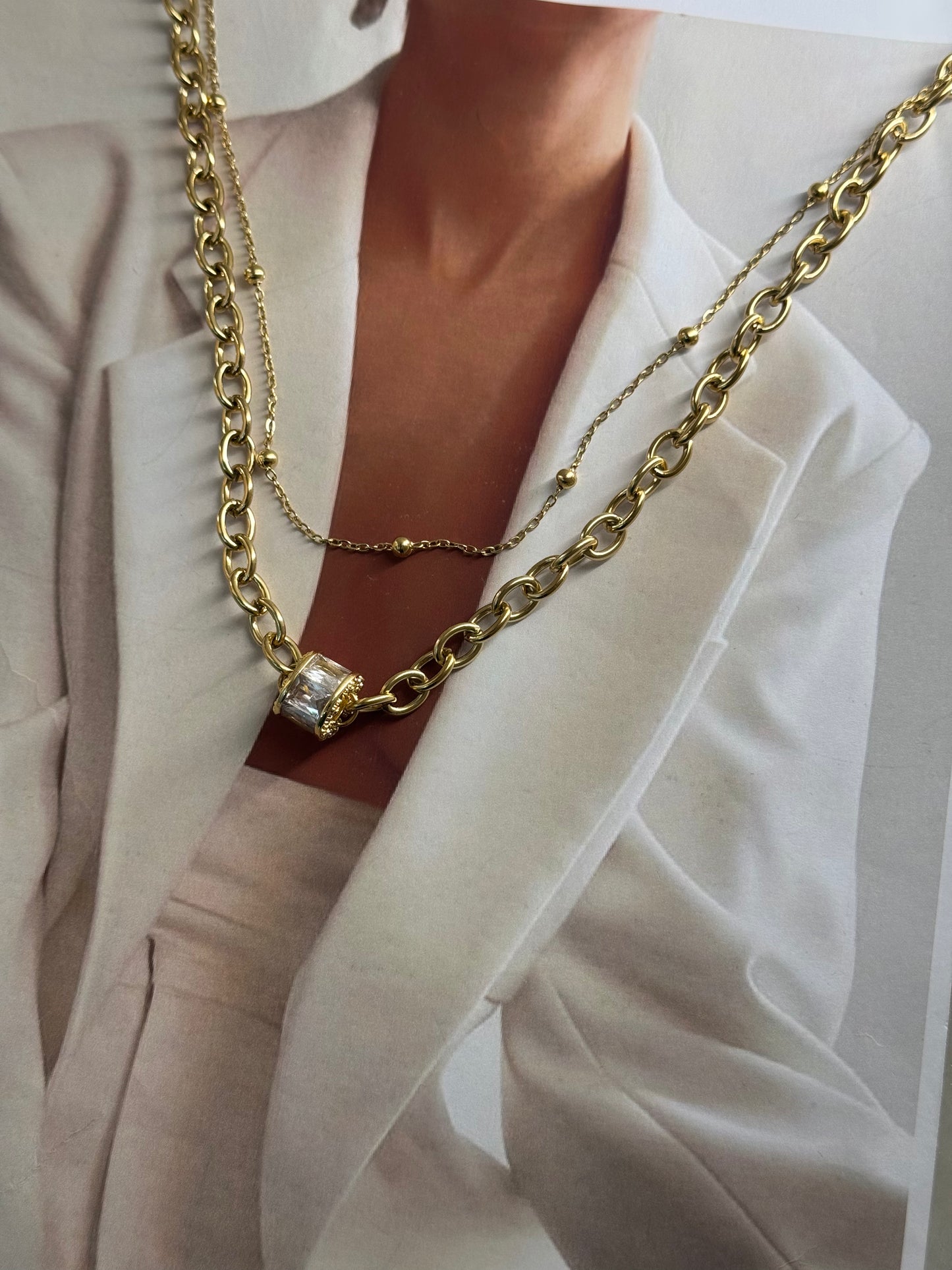 Cubic Layered – Κολιέ Stainless Steel