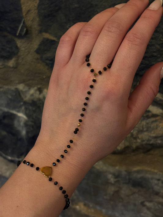 Black Halo ατσάλινο βραχιόλι δαχτυλίδι