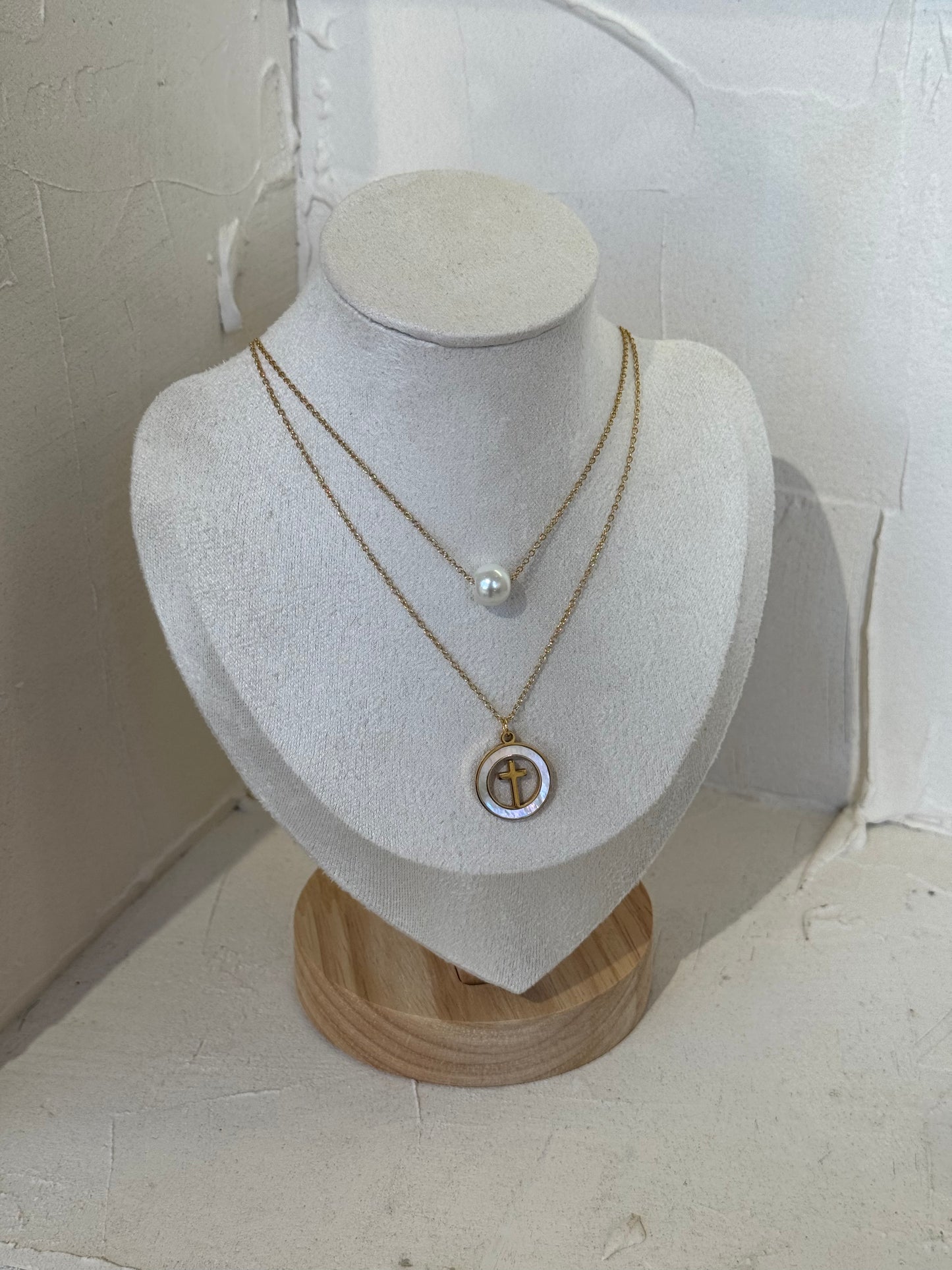 Arctic Pearl & Faith – Κολιέ Stainless Steel
